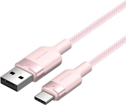Vention USB-A – USB-C kábel 1 m 3 A rózsaszín