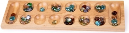 Fából készült Mancala játék színes üvegkavicsokkal Bigjigs Toys