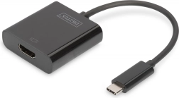 USB‑C – HDMI 4K adapter hanggal, fekete