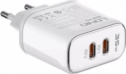 LDNIO 35 W‑os hálózati töltő két USB‑C‑vel iPhone‑hoz + USB‑C – Lightning kábel