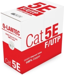 Árnyékolt hálózati kábel F/UTP Cat 5e, PVC, 100% réz, 305 m
