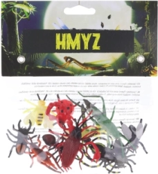 12 darabos műanyag rovarfigura-készlet