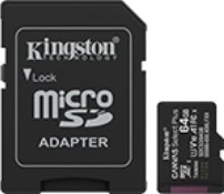 MicroSD kártya 64GB Kingston Canvas Select+ adapterrel