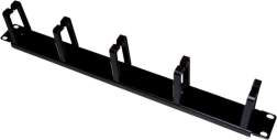 1U 19" kábelrendező 5 kampóval, fekete