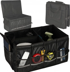 Autós csomagtartó rendező fényvisszaverő elemekkel