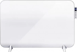 Fehér infravörös panel fűtőtest törölközőtartóval és Wi‑Fi-vel