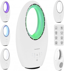 60W pengementes álló ventilátor LED világítással