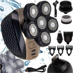 vezeték nélküli férfi forgókéses borotva és trimmelő SOULIMA 6 az 1-ben