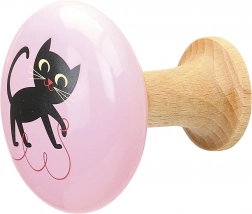 Fa fogasok Cica és Piros díszítőelem