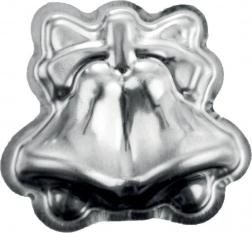 Csengettyű alakú sütikiszúró készlet, acél, 10 db