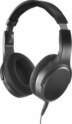 Vezetékes TV fejpántos fejhallgató hosszú kábellel, fekete