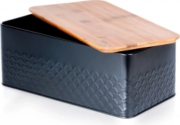 Fém kenyértartó bambusz fedéllel 33,5 × 18,5 × 12,5 cm