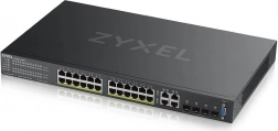 Zyxel GS2220-28HP 24 portos gigabites L2 PoE switch uplinkkel és 1 éves Nebula Pro Pack licenccel