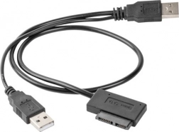 USB adapter kábeles táppal -> SATA Slim SSD (13 tűs)