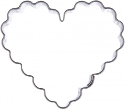 Fém szív alakú kiszúró 5 cm