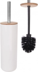WHITNEY bambusz WC-kefe tartóval, fehér, 37 cm