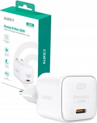 AUKEY OMNIA II Mini USB‑C 30 W PD töltő, fehér