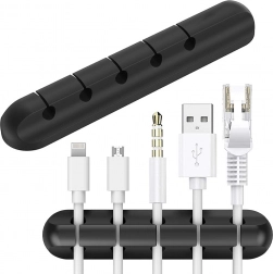 Öntapadós asztali kábelrendező, 5 nyílással