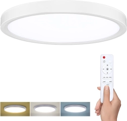 Solight LED mennyezeti és fali lámpa Estela fehér, távirányítóval, 30 cm