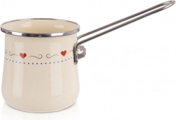 Krémfehér zománcozott cezve TONCA 600 ml