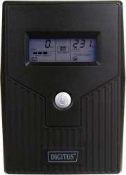 DIGITUS line-interaktív UPS LCD-vel, 600 VA (360 W), AVR, 2x Schuko