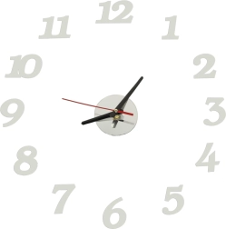 Öntapadós falióra DIY ezüst 12 órás