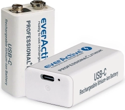 EverActive akkumulátor 9V 550mAh USB-C