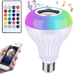 RGB LED izzó hangszóróval és távirányítóval