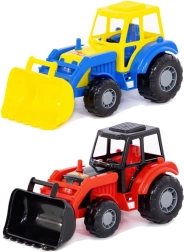 Műanyag traktor elülső lapáttal gyerekeknek