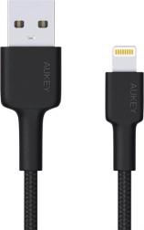 Aukey Lightning – USB‑A kábel 2 m fonott nylon köpennyel és MFi tanúsítvánnyal