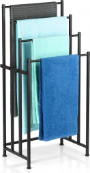 Vilde álló, fekete fém törölközőtartó