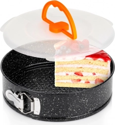 Szétszedhető gránit bevonatú tortaforma fedéllel, 24 cm