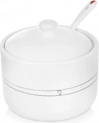 Kerámia cukortartó kanállal Szív 300 ml