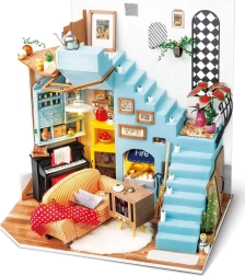 Rolife miniatűr házikó nappali – DIY készlet LED világítással