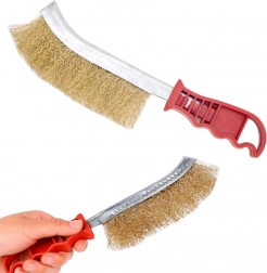 Sárgaréz drótkefe motoros kerekek tisztításához