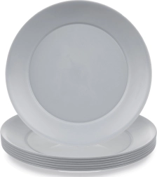 SANDY műanyag desszerttányérok 20,5 cm, szürke, 6 db
