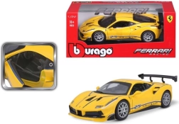 Bburago 1:24 Ferrari 488 Challenge fém modell – sárga