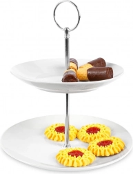 Kétszintes porcelán állvány 21 cm