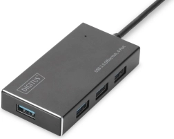 USB 3.0 hub, 4 port, tápegységgel – alumínium