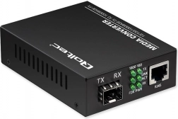Kétirányú médiakonverter SWITCH Ethernet 1x RJ45 1x SFP | 1000 Mb/s | 5V