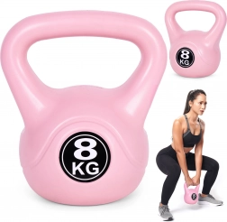 Kettlebell 8 kg rózsaszín otthoni edzéshez MODERNHOME