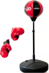Gyerek bokszkörte állvánnyal és kesztyűkkel
