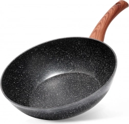 VILDE Black&Wood gránit wok 28 cm