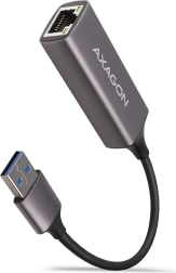 AXAGON USB-A 3.2 Gigabites Ethernet adapter fém kivitelben, titánszürke