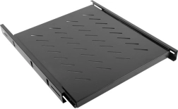 1U kihúzható polc 19" szekrényekhez, 800 mm, fekete