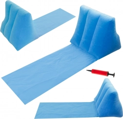 Felfújható strandalátét háttámlával – világoskék