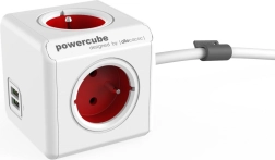 PowerCube Extended USB hosszabbító aljzat, 1,5 m, piros