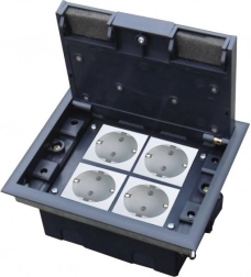 4M padlódoboz 45×45 mm, állítható mélységgel technikai padlóhoz