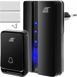 Fekete vezeték nélküli csengő Malatec