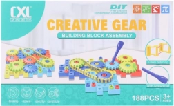 Csavaros építőkészlet gyerekeknek, 188 darab